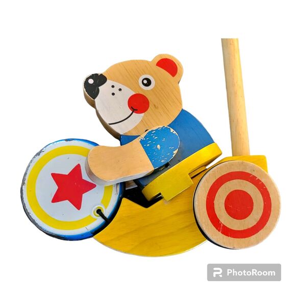 Vintage Melissa & Doug Drumming Bear Push toy - Picture 2 of 5